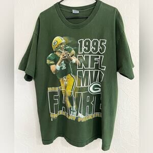 Vintage - Salem Sportswear - 1995 NFL MVP - Brett Favre - Packers T Shirt - XL